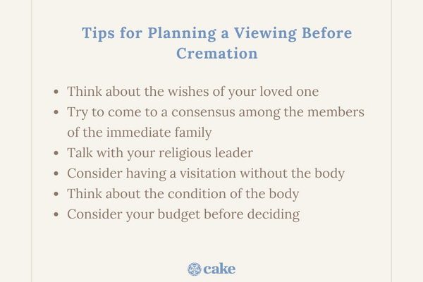 Tips for Planning a Viewing Before Cremation